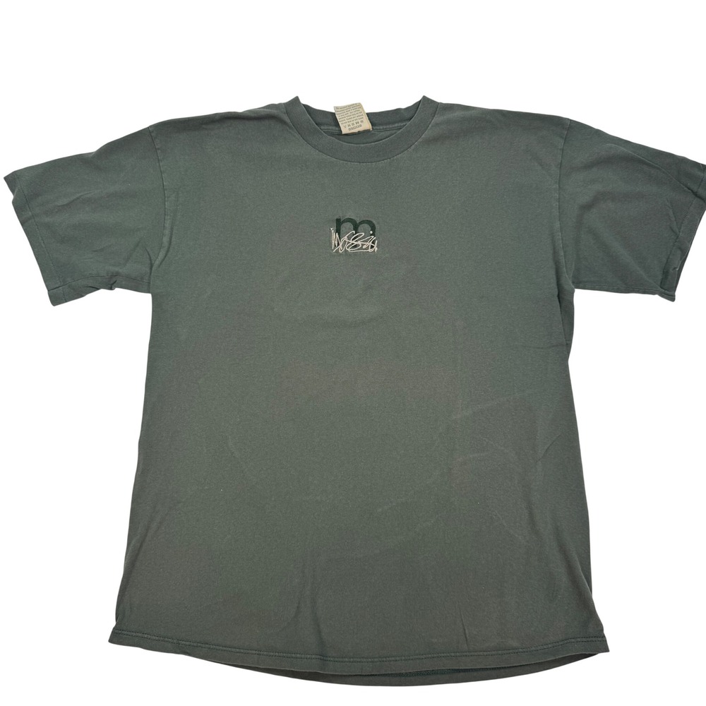 Vintage Mossimo T-Shirt Mens Large Green Single Stitch Made in USA Embroidered